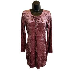 Vintage Say What Pink Burnout Velvet Bodycon Mini Dress Med Y2K Whimsigoth Fairy